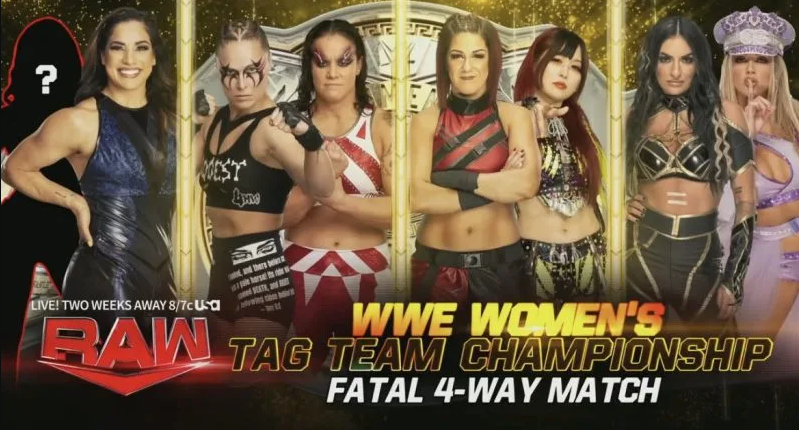 Четырехсторонний матч за женский командный титул WWE назначен на RAW 29.05.2023