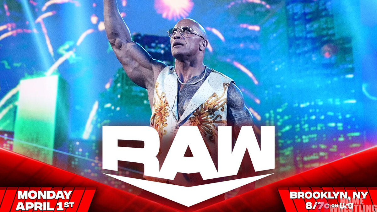 Рок анонсирован на RAW 1 апреля