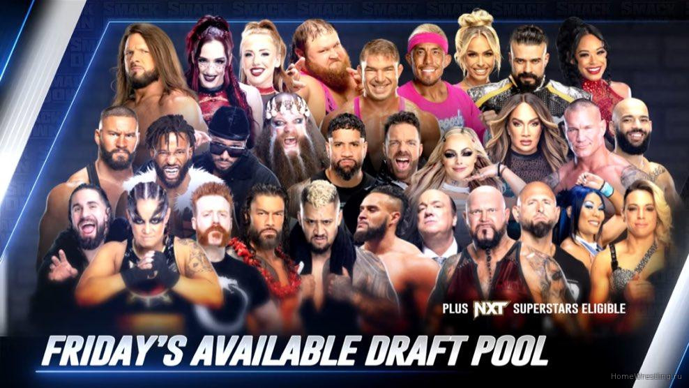 WWE объявляет драфт-пулы и правила для драфта WWE 2024 года