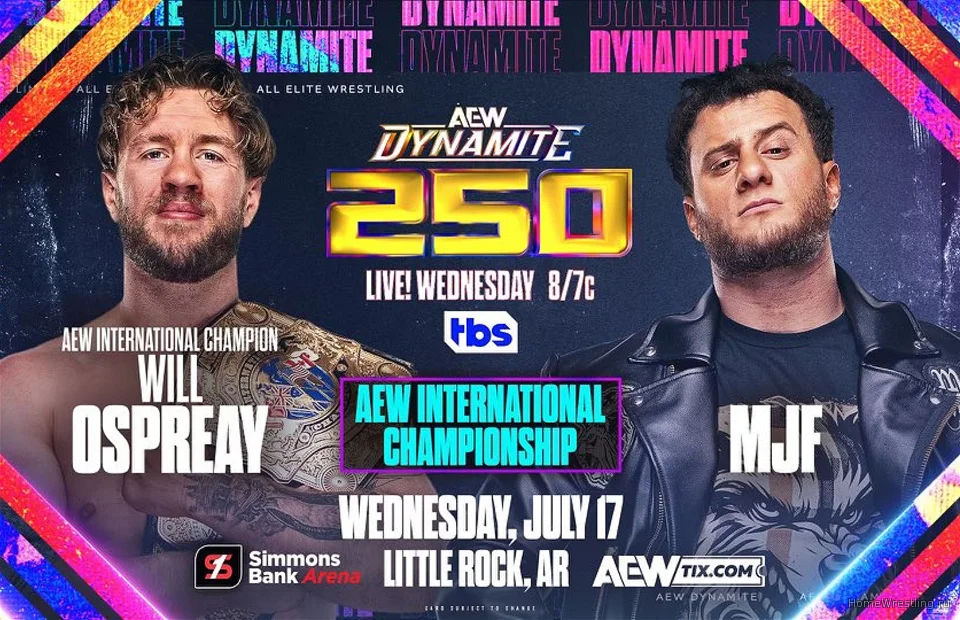 Уилл Оспрей против MJF на старте турнира AEW Dynamite 250