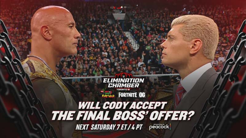 Рок появится на WWE Elimination Chamber 2025