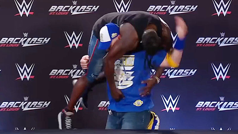 Джон Сина атаковал R-Truth на пресс-конференции после шоу WWE Backlash 2025