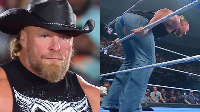 Брок Леснар порвал джинсы на WWE SmackDown :)