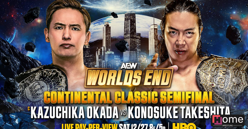 Казучика Окада против Коносуке Такешиты - AEW Worlds End 2025
