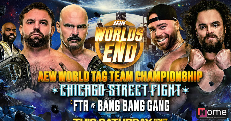 FTR (чемпионы) против Bang Bang Gang  - AEW Worlds End 2025